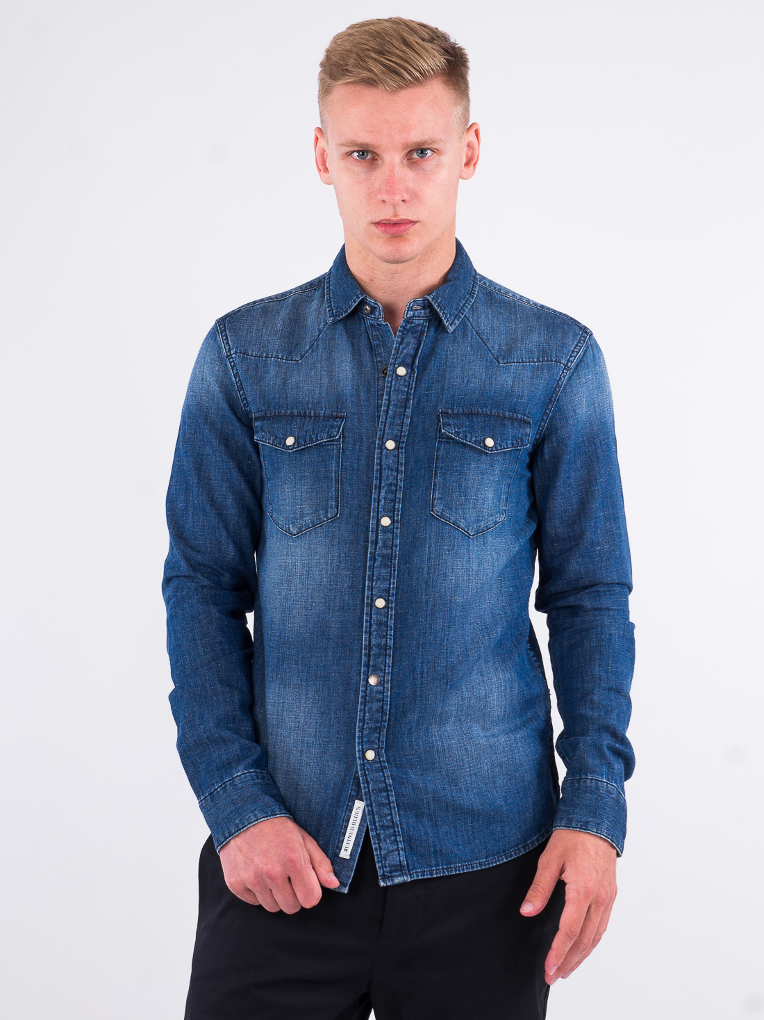 

Рубашка Jack & Jones 217105504  Синий, Рубашка Jack & Jones 217105504 XS Синий