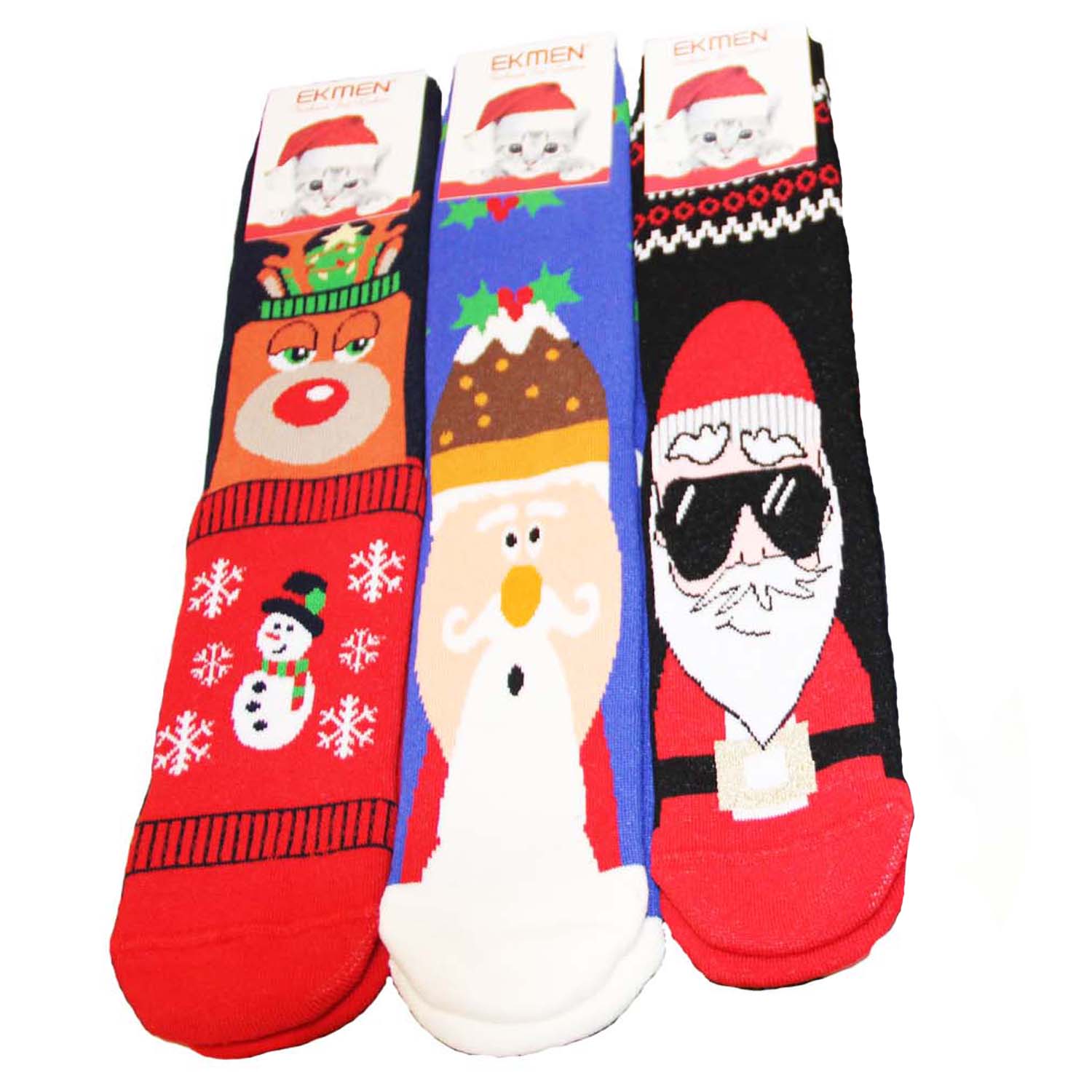 

Набір шкарпетки Ekmen 1323-1 36-40 3 пари Різнокольорові махрові