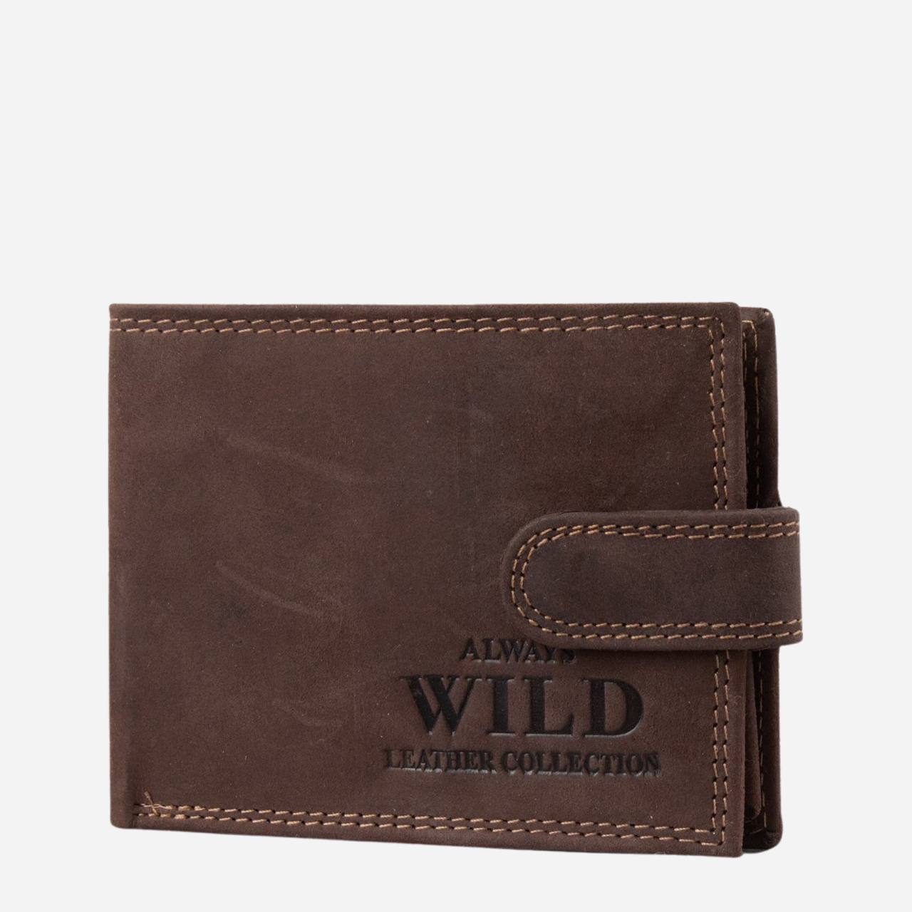 

Мужской кошелек кожаный ALWAYS WILD DNKN1187L-brown