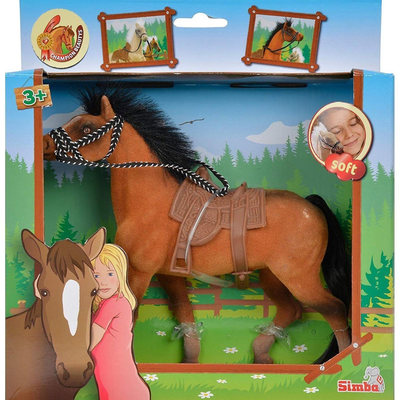

Фигурка Лошадка Simba 19 см 4325613 коричневая