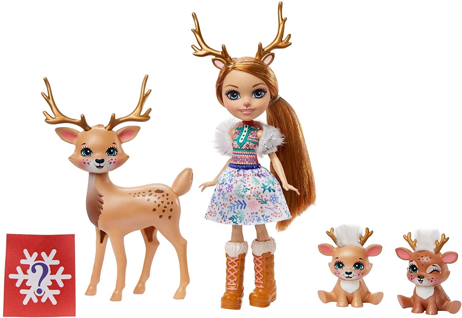 

Игровой набор с сюрпризом Семья северных оленей Рейни Enchantimals Family Toy Set with Rainey Reindeer Doll Mattel (GNP17) (887961875256)
