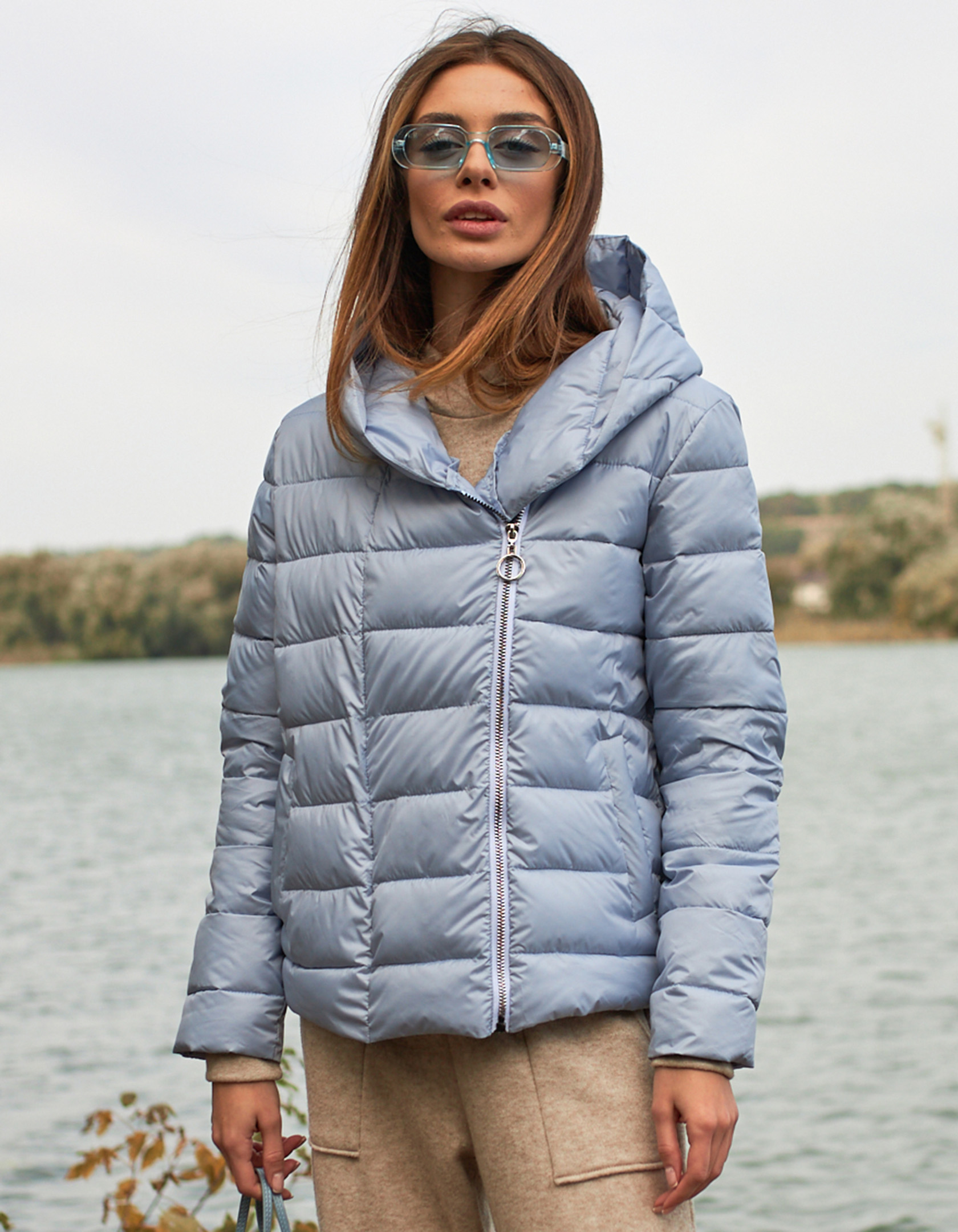 

Куртка деми Wear me легкая женская с капюшоном демисезон осень / весна  Голубой 2w/03/70, Куртка деми Wear me легкая женская с капюшоном демисезон осень / весна S Голубой 2w/03/70