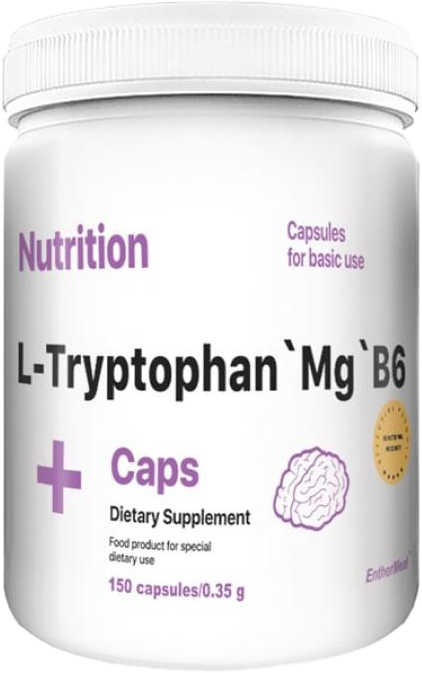 

Антистресс комплекс L-Триптофан Магний B6 EntherMeal L-Tryptophan Mg B6 150 капсул (TRMGB150AB120)