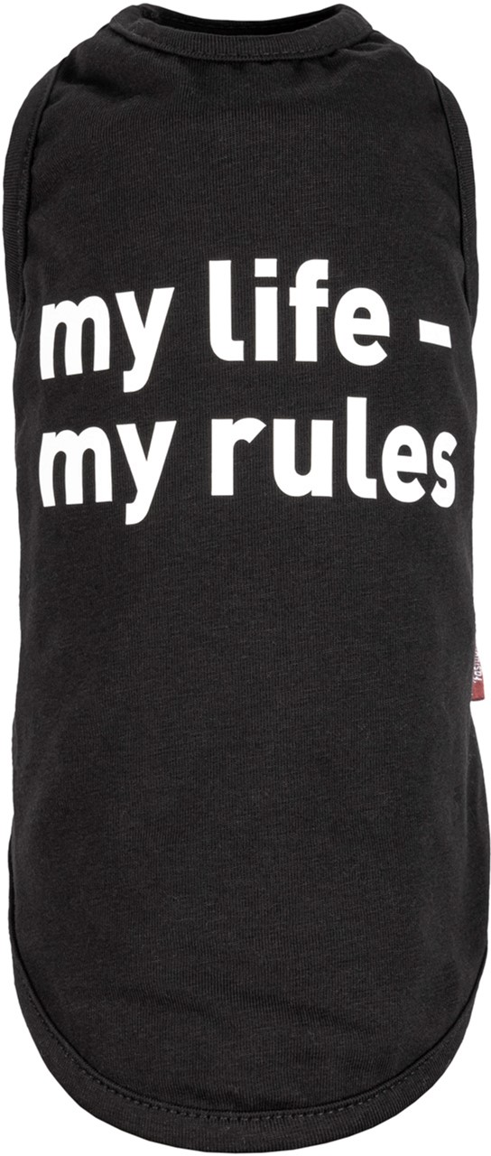 

Борцовка Pet Fashion черная my life - my rules M (4823082414406)