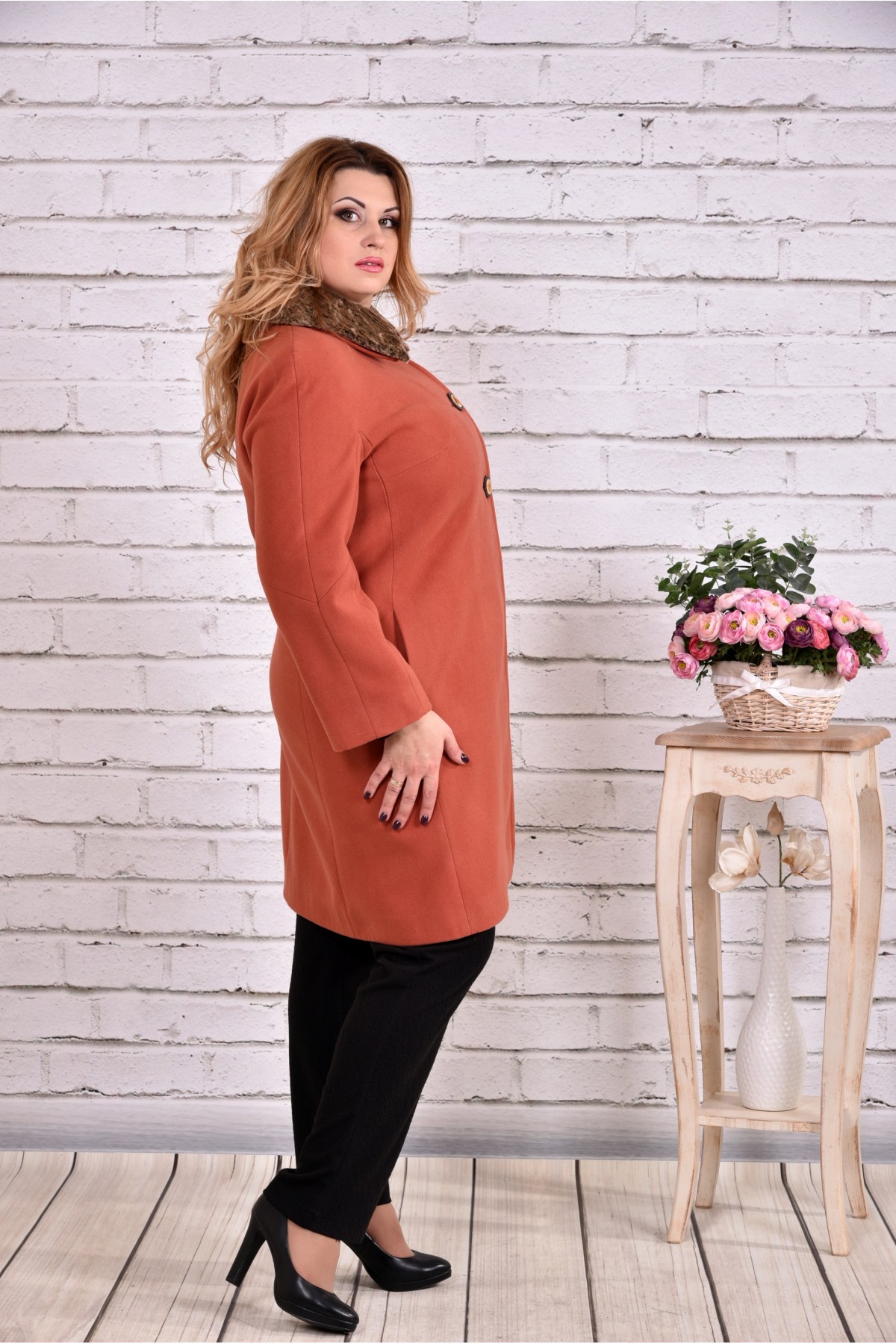

Пальто Maximoda ЕGSt0647-1  терракотовый, Пальто Maximoda ЕGSt0647-1 68 терракотовый