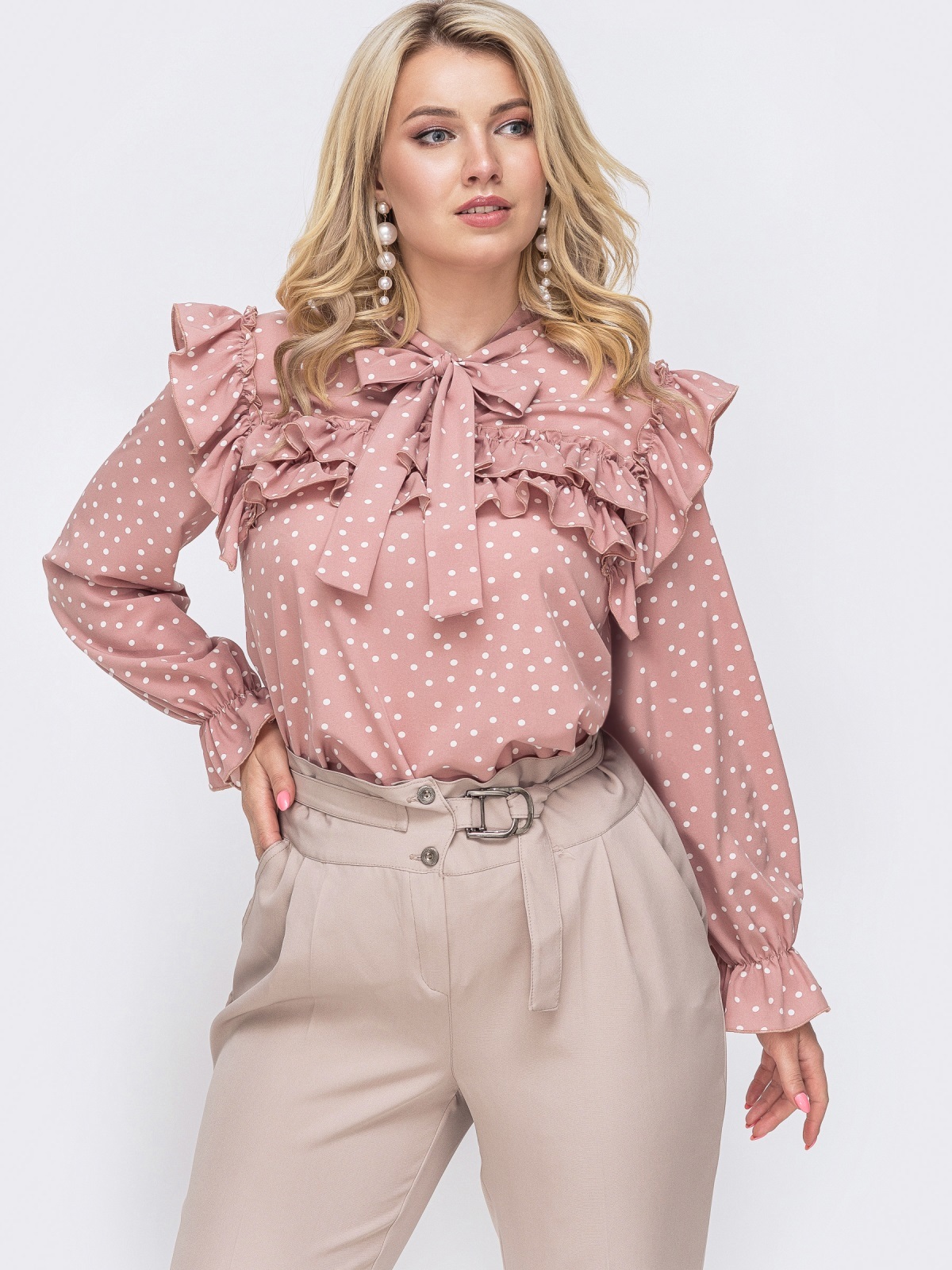 

Блузка с длинным рукавом Maximoda ЕМО401079 58-60 розовый