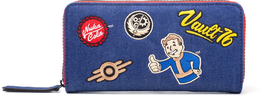 

Кошелек Difuzed Fallout - Vault 76 Denim Zip Around Wallet With Patches