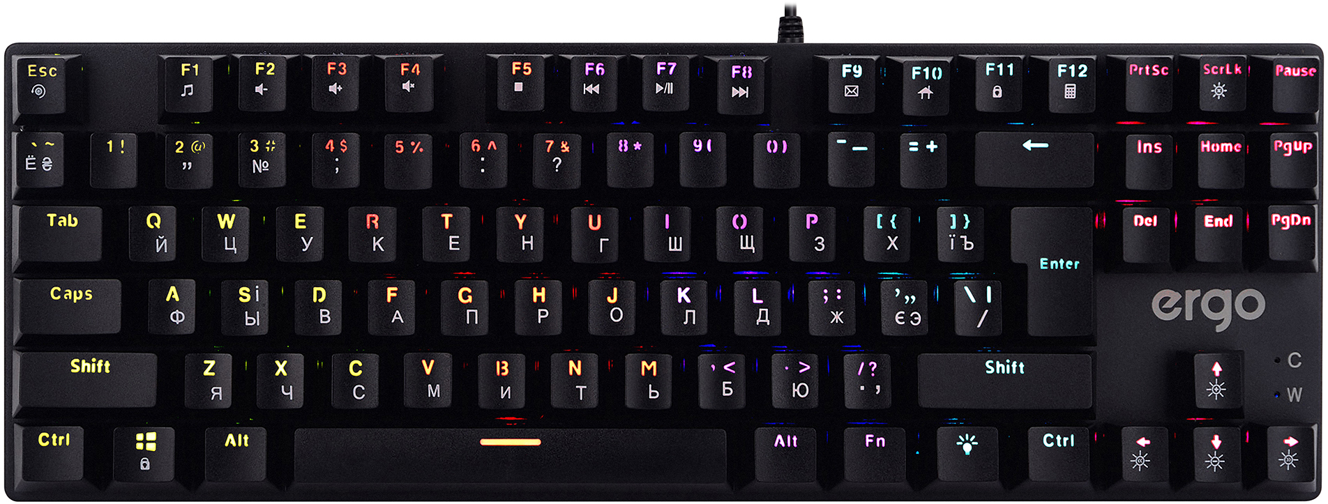 

Клавіатура дротова Ergo KB-905 TKL Youhua USB Black