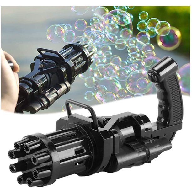 

Детская игрушка Gatling Electric Bubble GUN машинка для пузырей, генератор мыльных пузырей Black (8063)