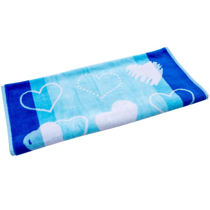 

Махровое полотенце Ozdilek Love Story mavi 100*150 см голубой