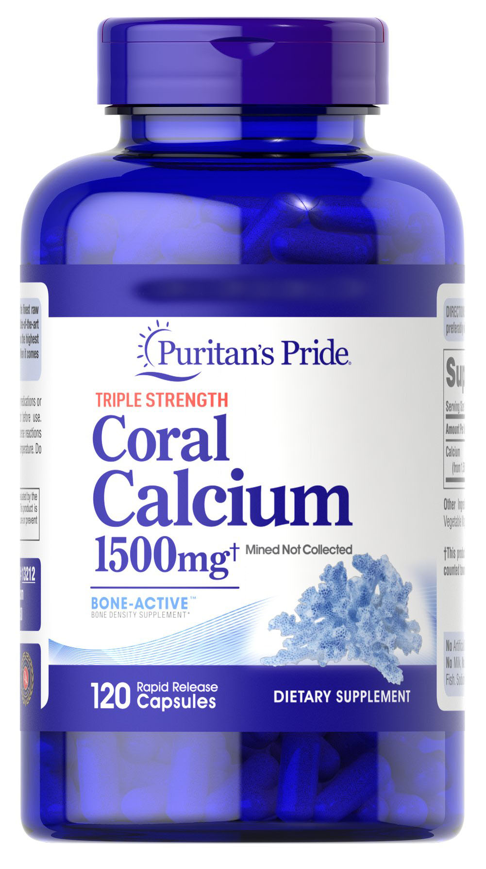 

Витамины Puritan's Pride Triple Strength Coral Calcium 1500 mg 120 капсул (4384302578)