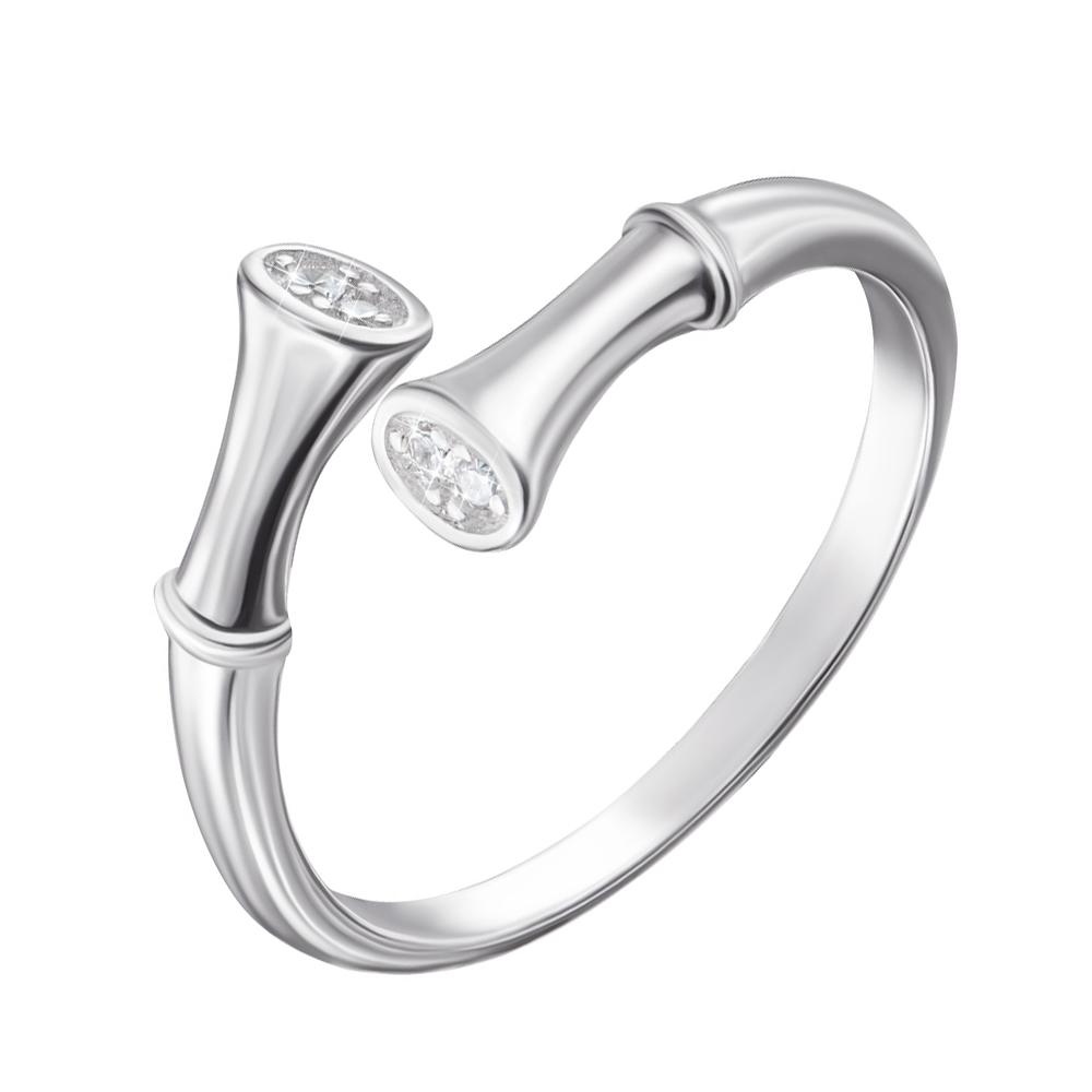 

Серебряное кольцо с фианитами 000122458 18 размера