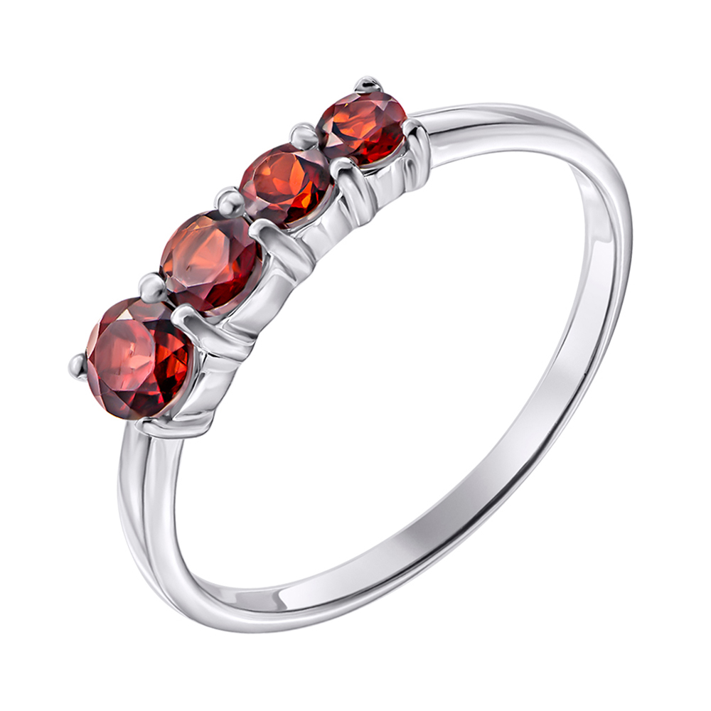 

Серебряное кольцо с гранатами 000140580 16.5 размера