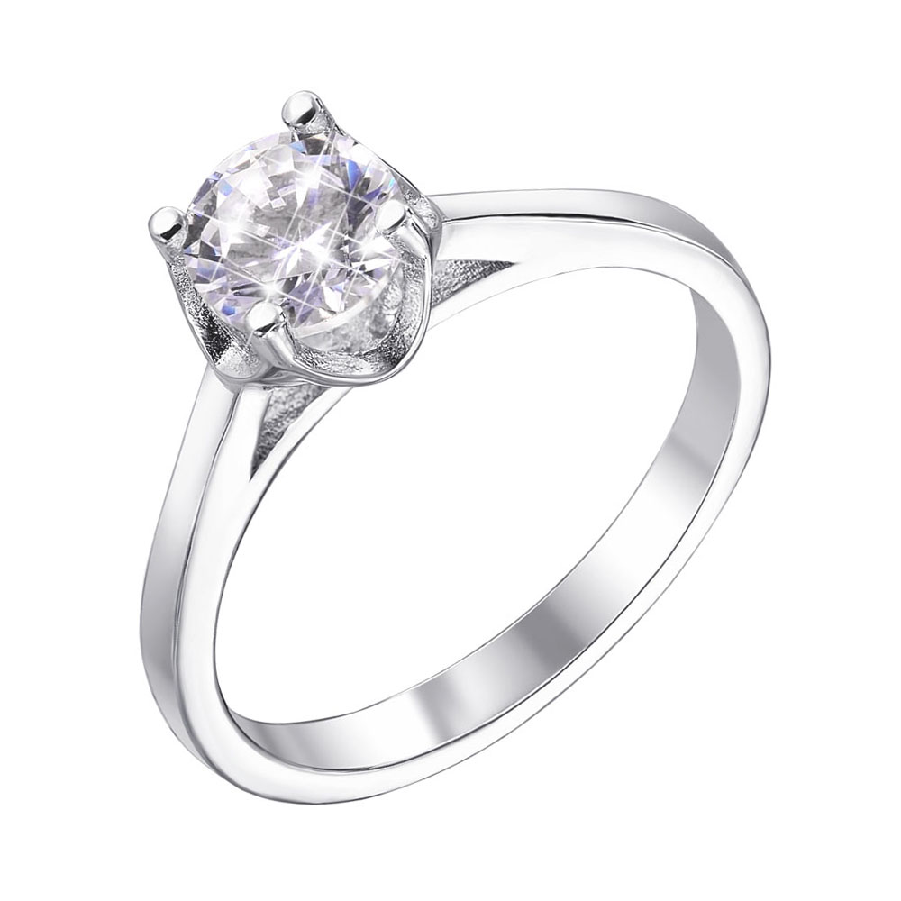 

Серебряное кольцо с цирконием 000126835 16.5 размера