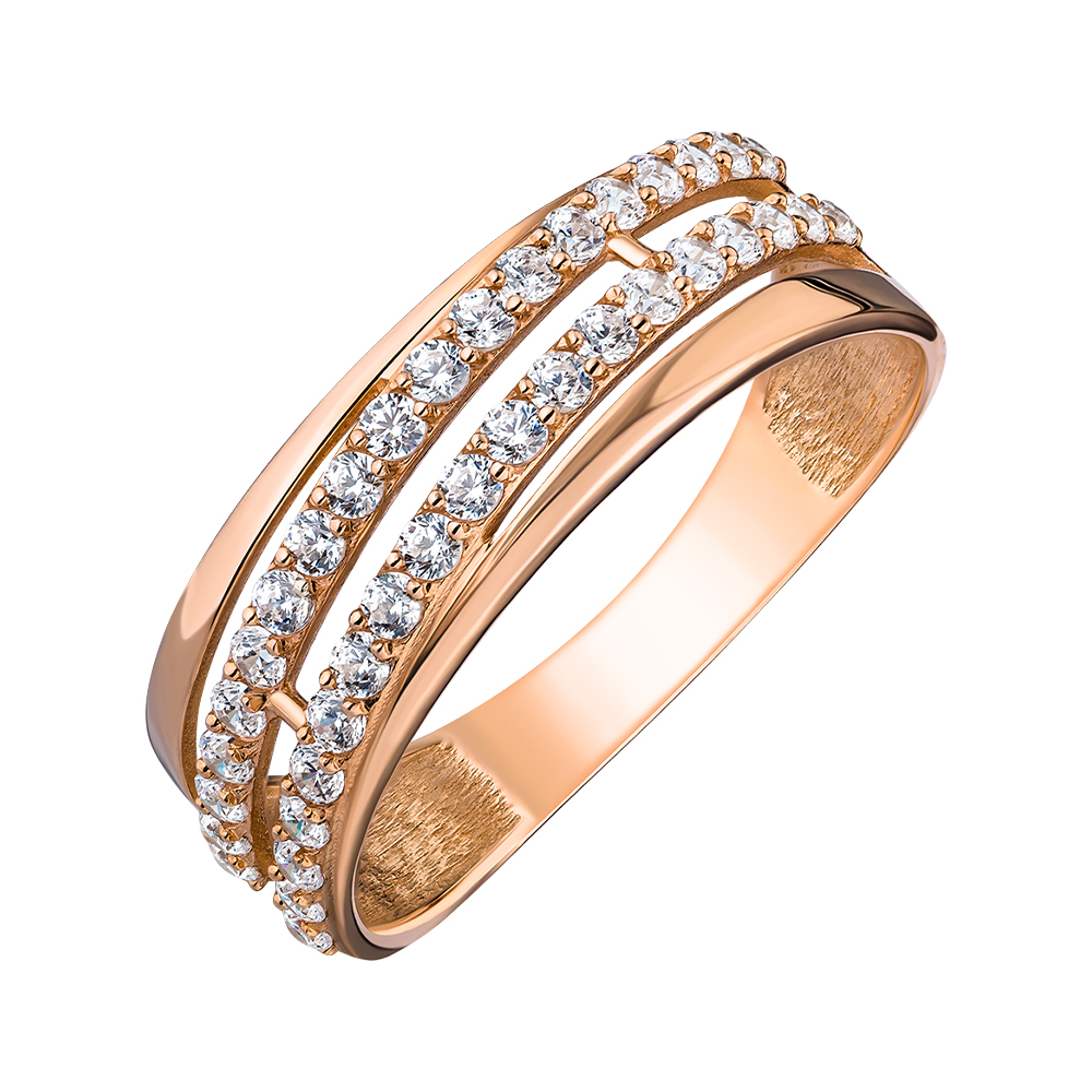 

Кольцо из красного золота с фианитами 000115134 17,5 размера