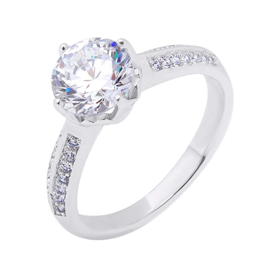 

Серебряное кольцо с кристаллами циркония 000118384 17 размера