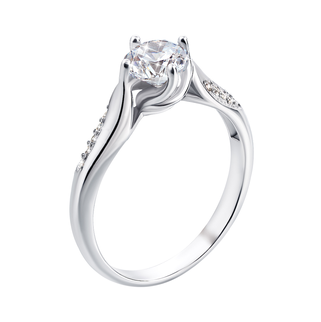 

Серебряное кольцо с фианитами 000133160 17 размера