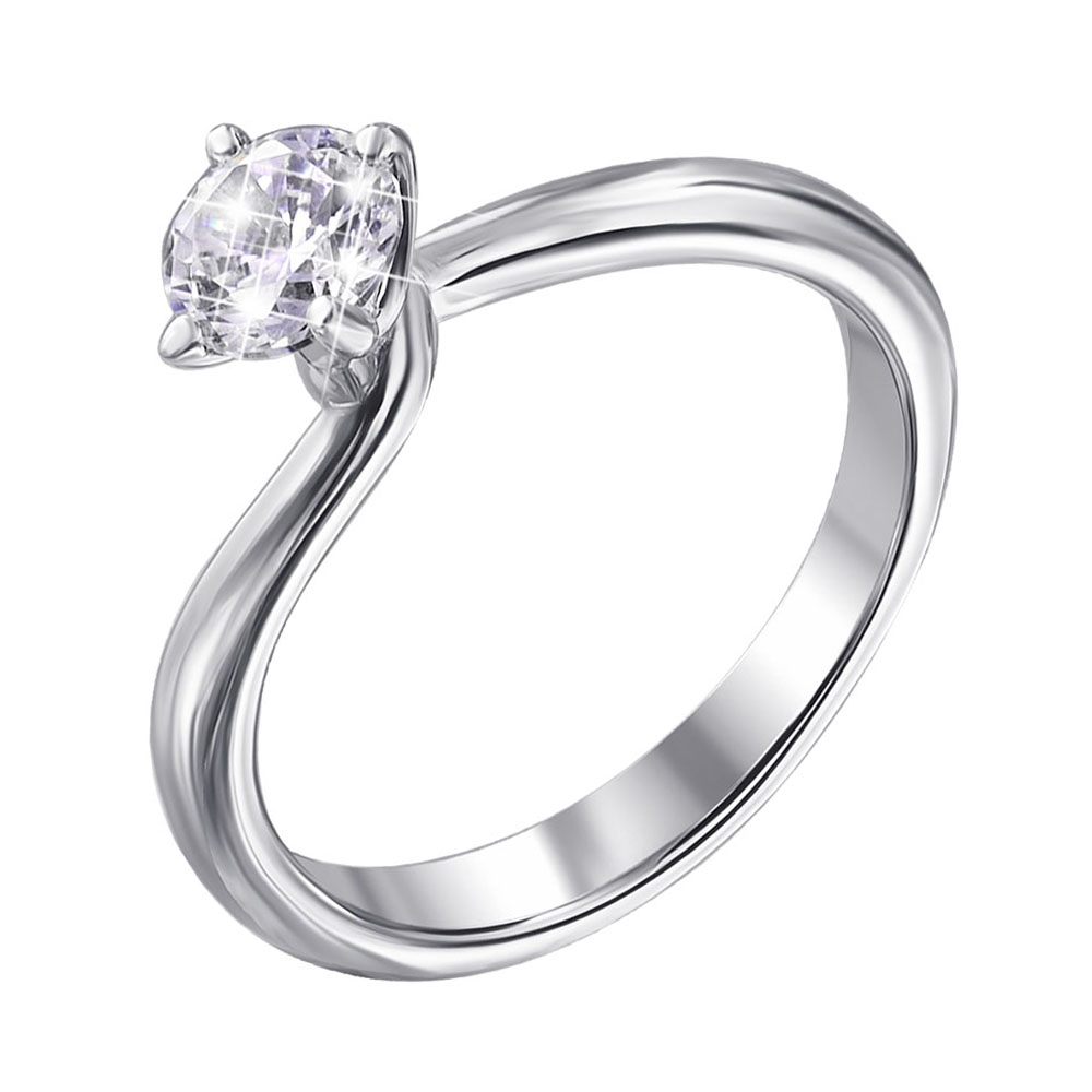 

Серебряное кольцо с фианитом 000133939 18 размера