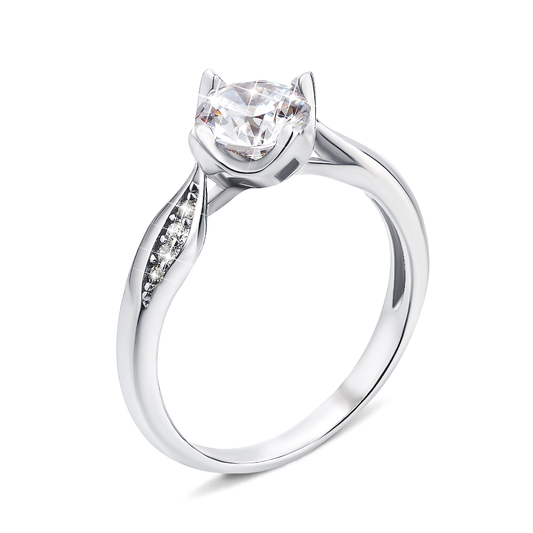 

Серебряное кольцо с фианитами 000134190 17 размера