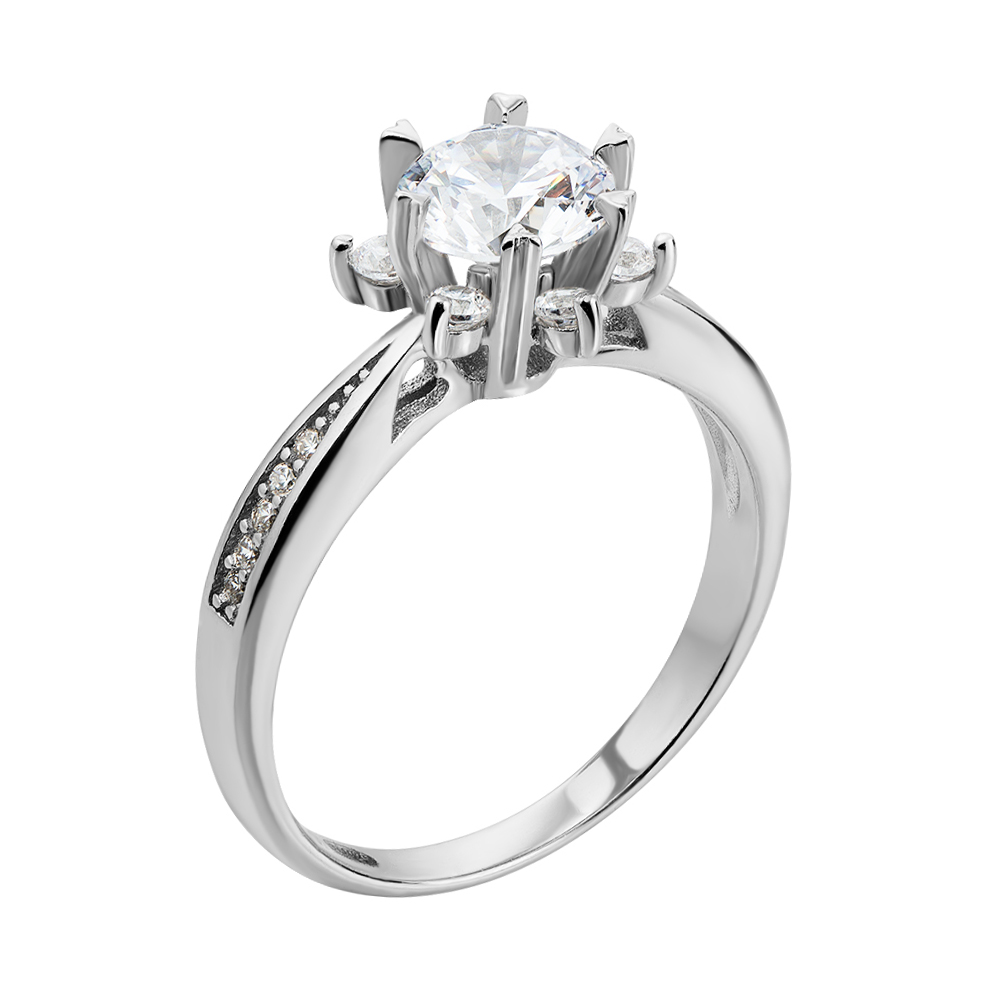 

Серебряное кольцо с фианитами 000136125 15 размера