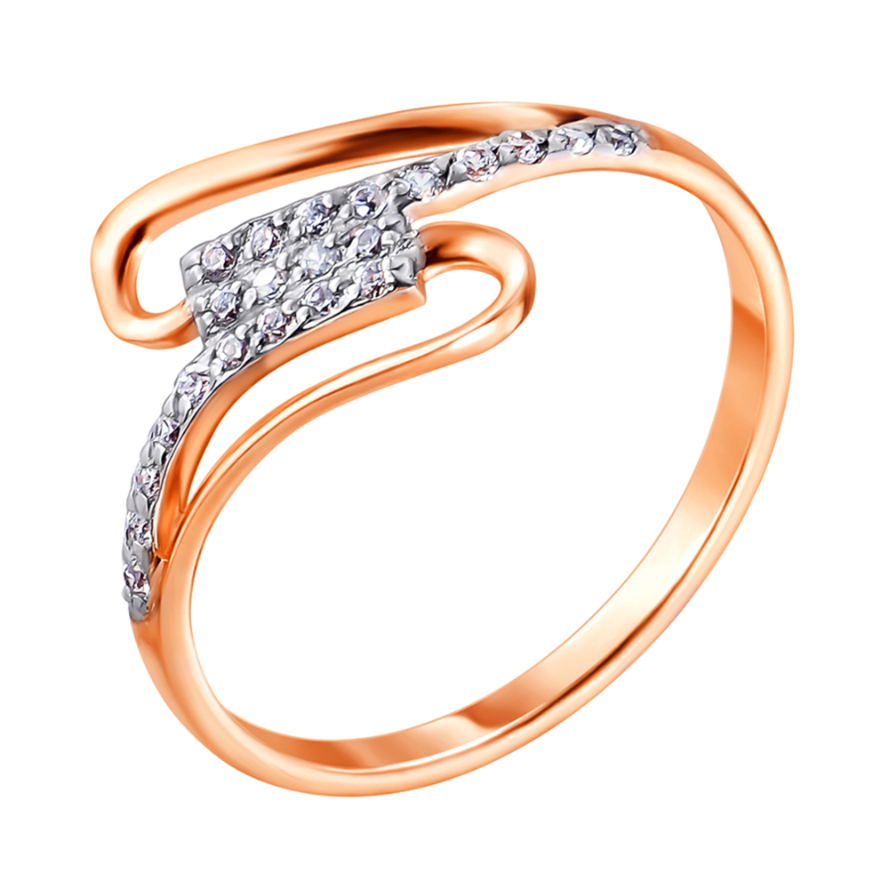 

Кольцо из красного золота с фианитами 000135907 16.5 размера