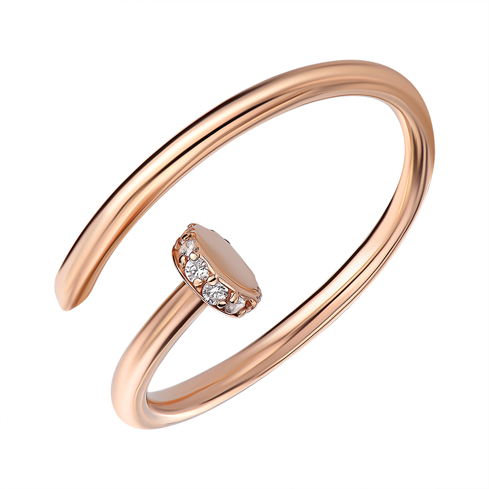 

Кольцо из красного золота с фианитами 000145549 19 размера