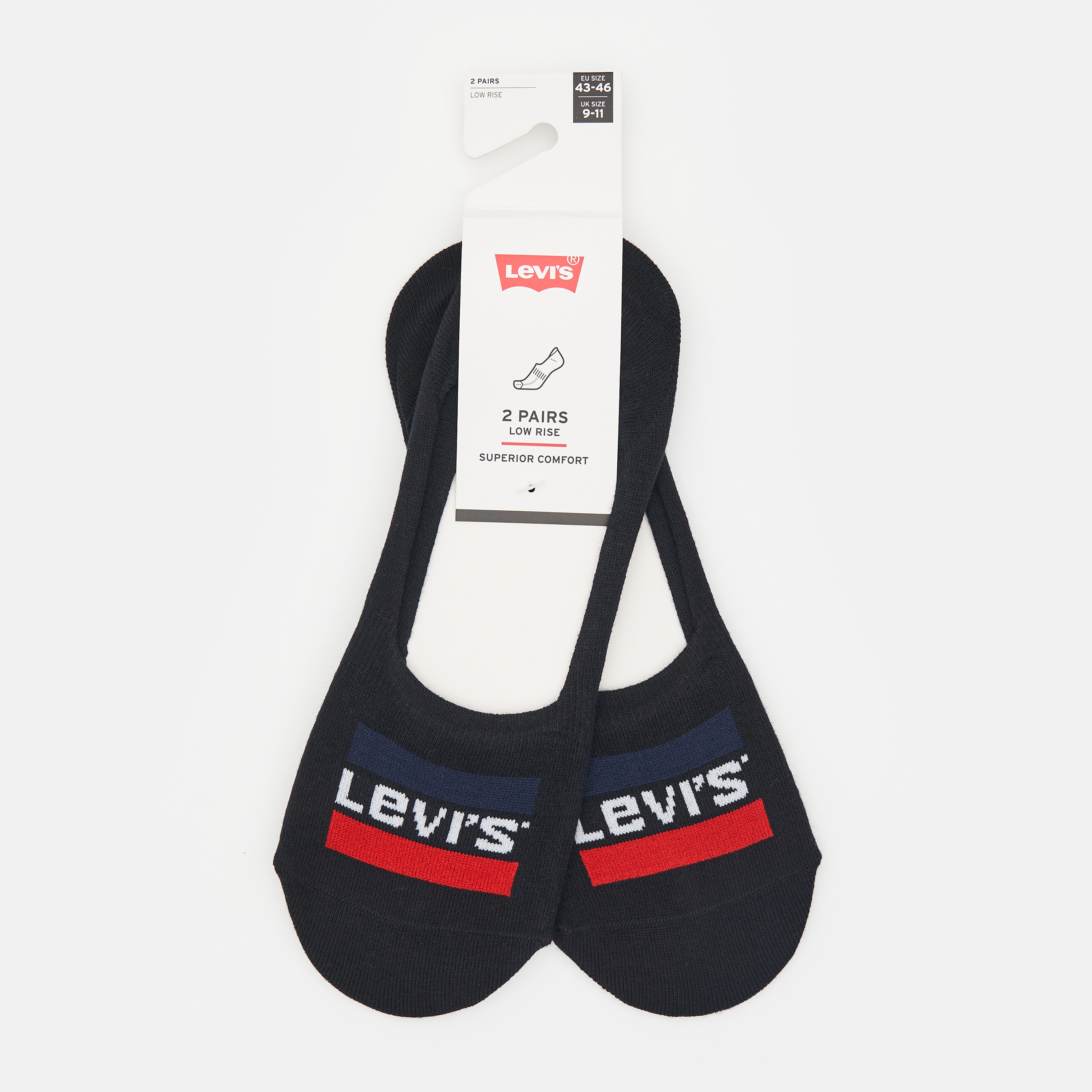 

Набор следов Levi's 903016001-200 - 2 пары Black, Набор следов Levi's 903016001-200 35-38 2 пары Black