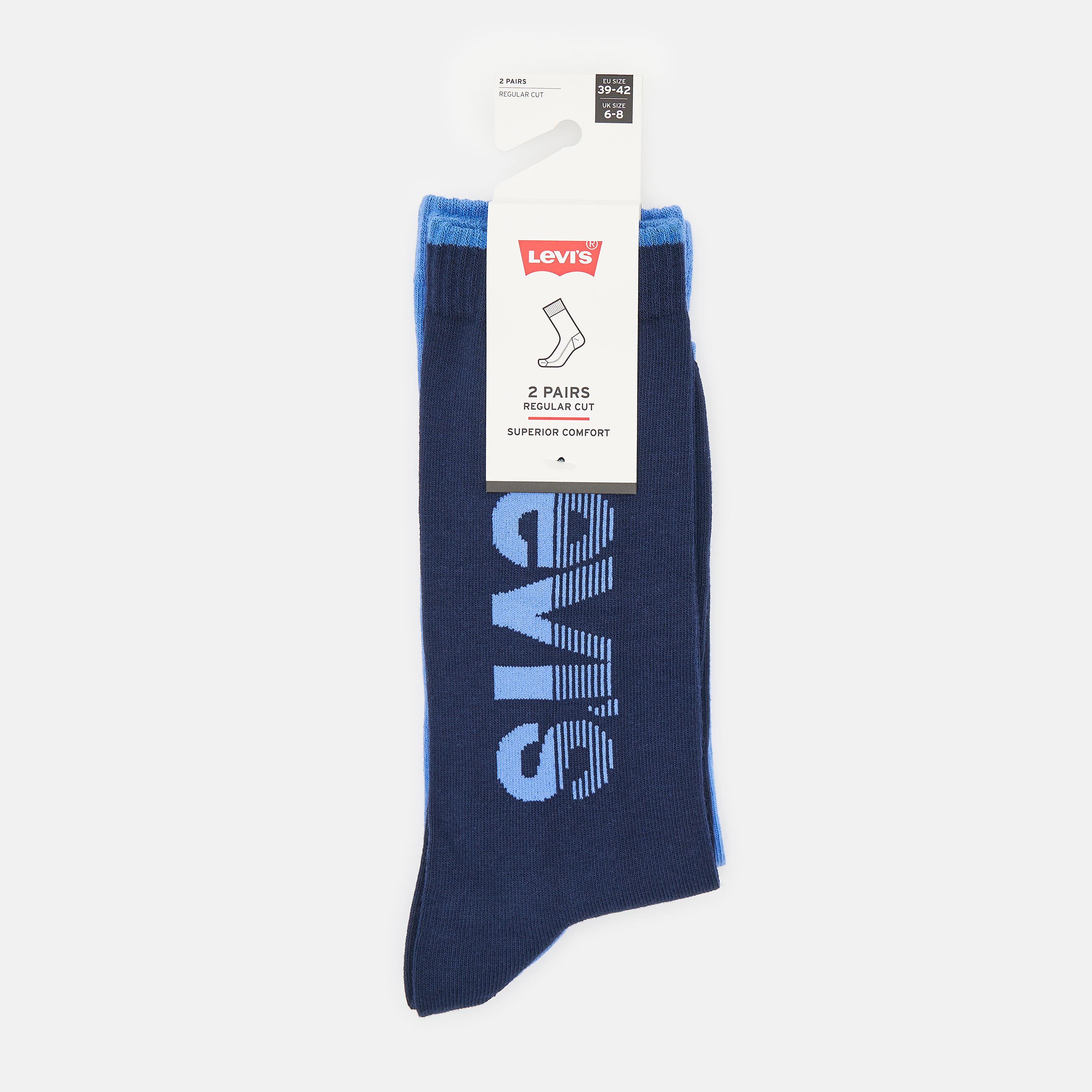 

Набор носков Levi's 701203940-002 - 2 пары Blue Combo, Набор носков Levi's 701203940-002 43-46 2 пары Blue Combo
