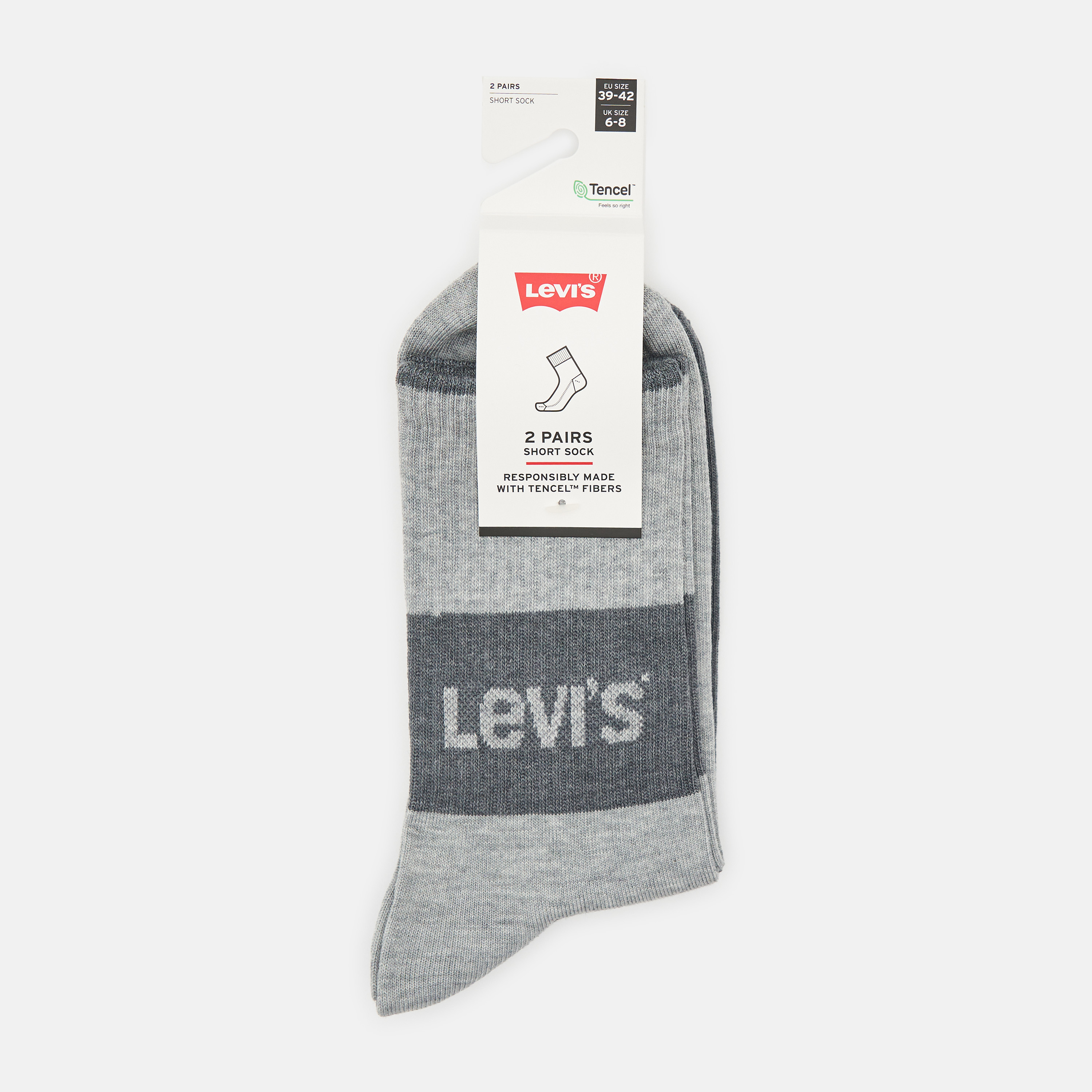 

Набор носков Levi's 701205113-001 - 2 пары Grey Combo, Набор носков Levi's 701205113-001 35-38 2 пары Grey Combo