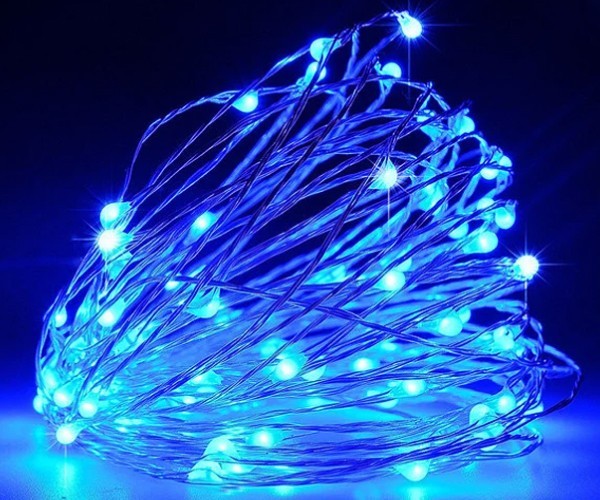 

Новогодняя гирлянда медная проволока 10м 100LED провод-серебро Garland RD-7107 Синий (М-13839)