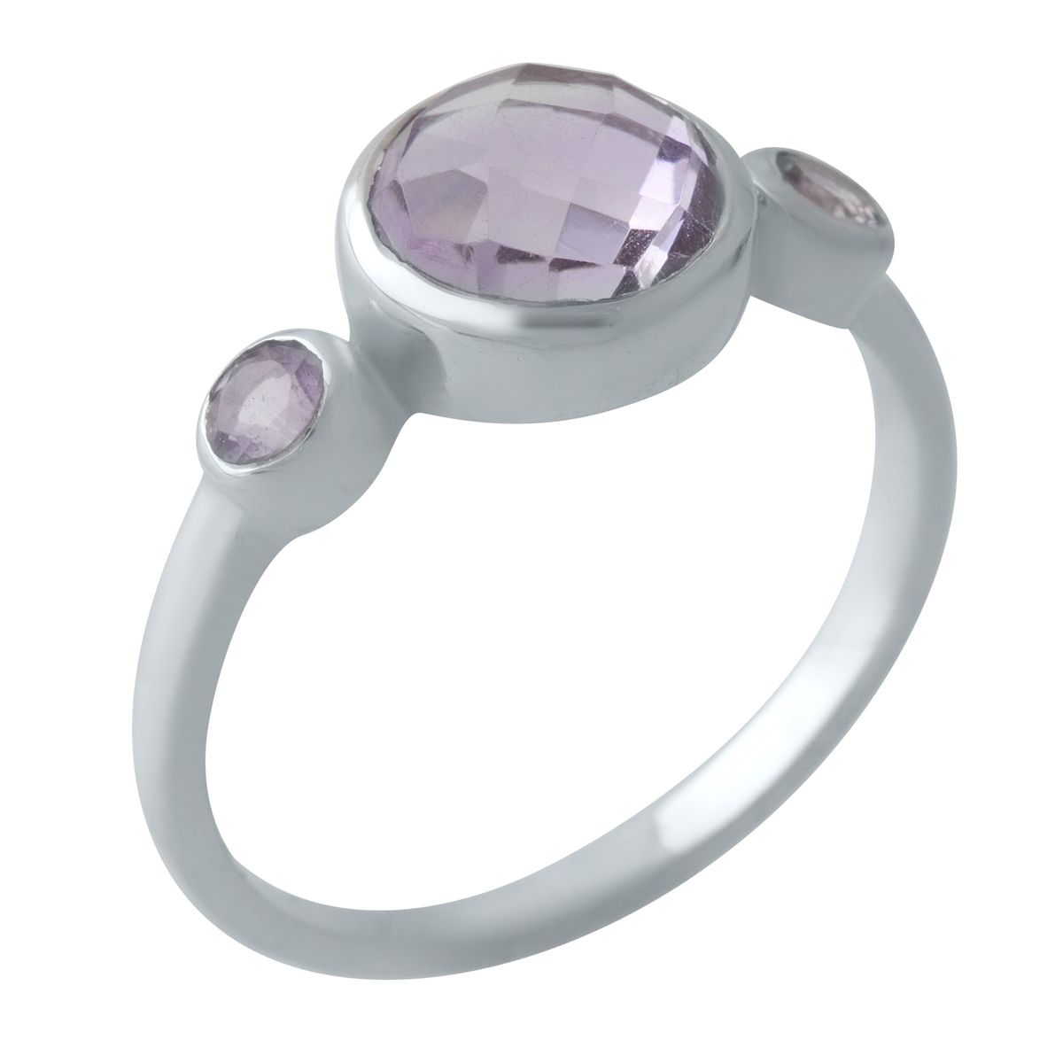 

Серебряное кольцо MG с натуральным аметистом 17.5 размер