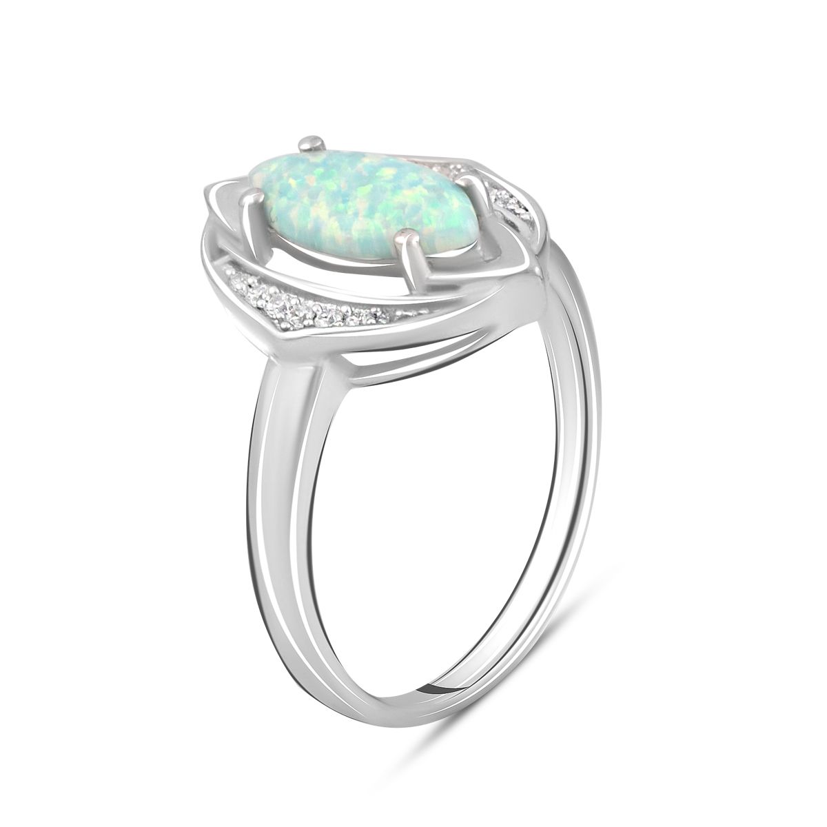 

Серебряное кольцо jill с опалом 0.635ct 19 размер