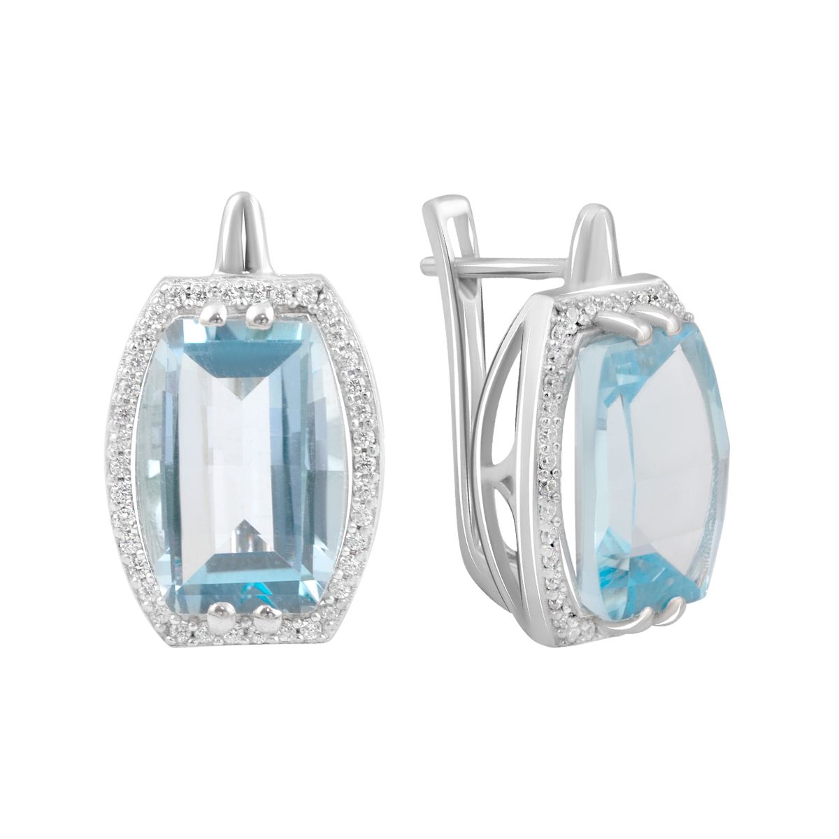 

Серебряные серьги jill с натуральным топазом 14.913ct