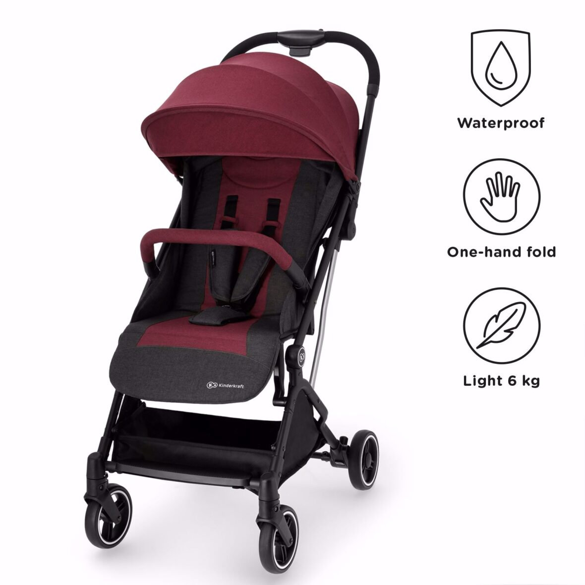 

Прогулочная коляска Kinderkraft INDY Burgundy