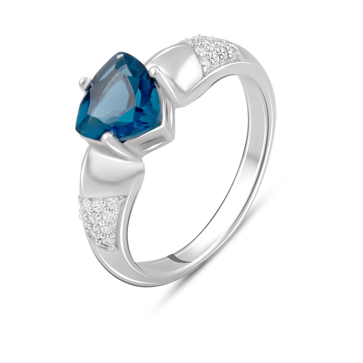 

Серебряное кольцо jill с топазом Лондон Блю 1.402ct 18.5 размер