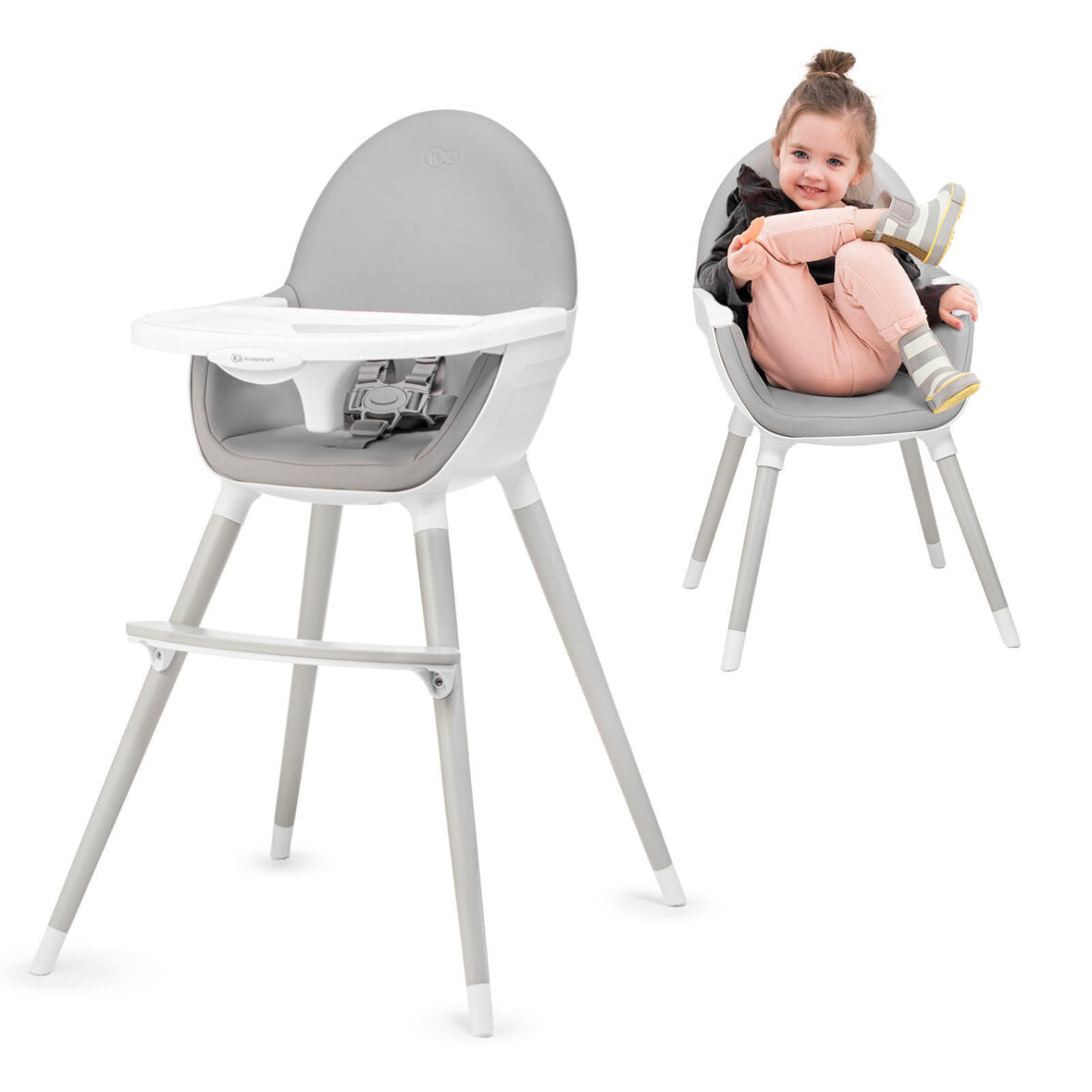 

Стульчик для кормления KinderKraft Fini Full Grey