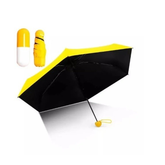 

Карманный мини зонт в капсуле Umbrella желтый