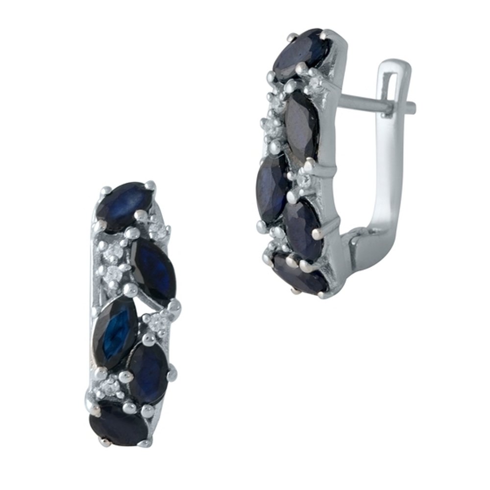 

Серебряные серьги jill с натуральным сапфиром 3.398ct