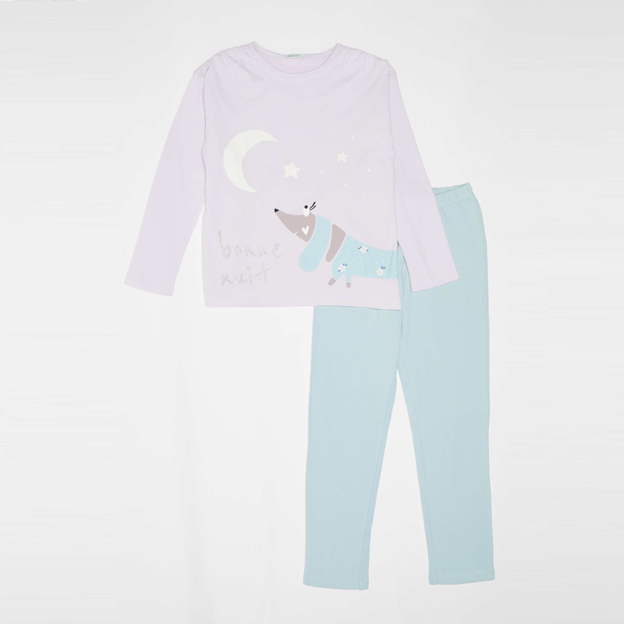 

Пижама (футболка с длинными рукавами + лосины) United Colors of Benetton 3I8X0P246-19H 110 см XS
