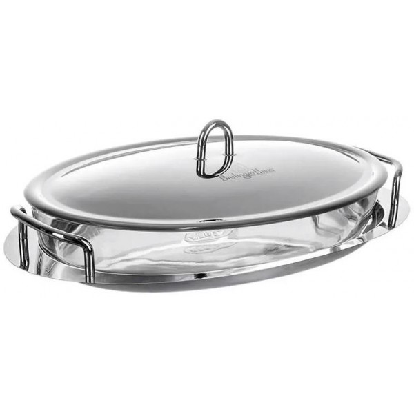 

Блюдо сервировочное Berlinger Haus Black Royal 3л овальное с подставкой из нержавеющей стали