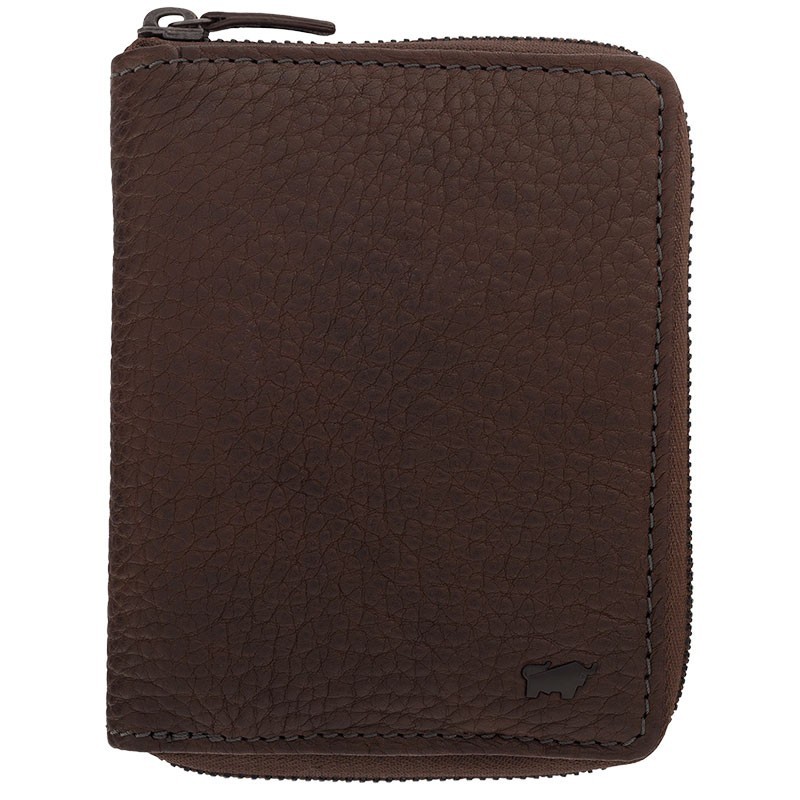 

Портмоне мужское Braun Bueffel YAK на молнии с карманом для монет 8 к. коричневое 10х13х2.5 см (18952-699-020)