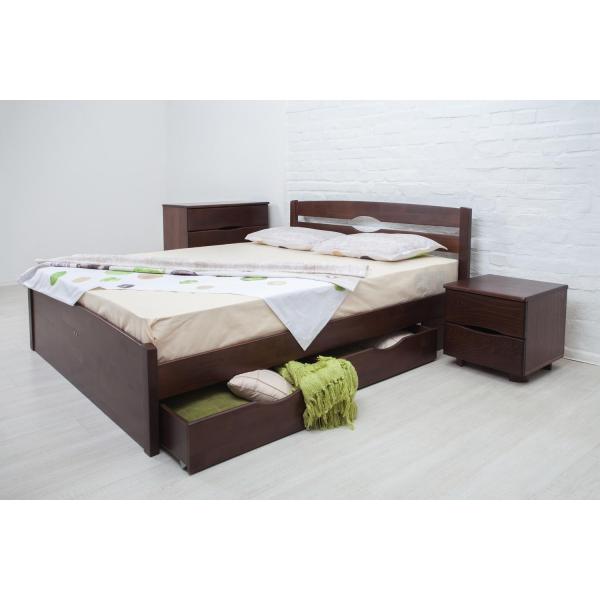 

Кровать Олимп Лика LUX с двумя ящиками 140x190 Венге
