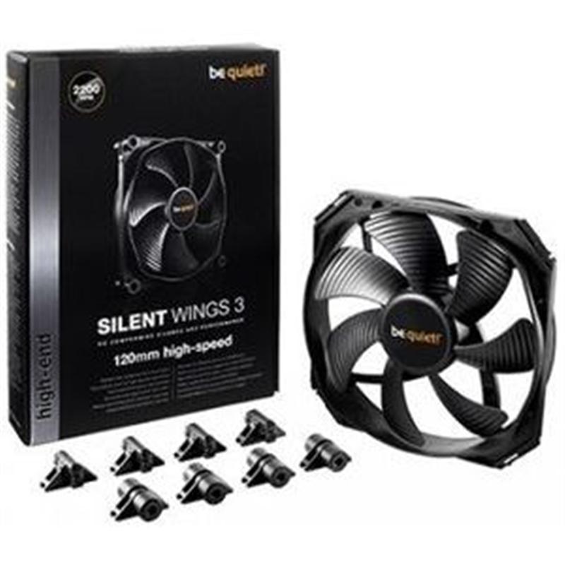 

Вентилятор be quiet! SilentWings 3 120mm High-speed (BL068), 120x120x25 мм, 3-pin, черный
