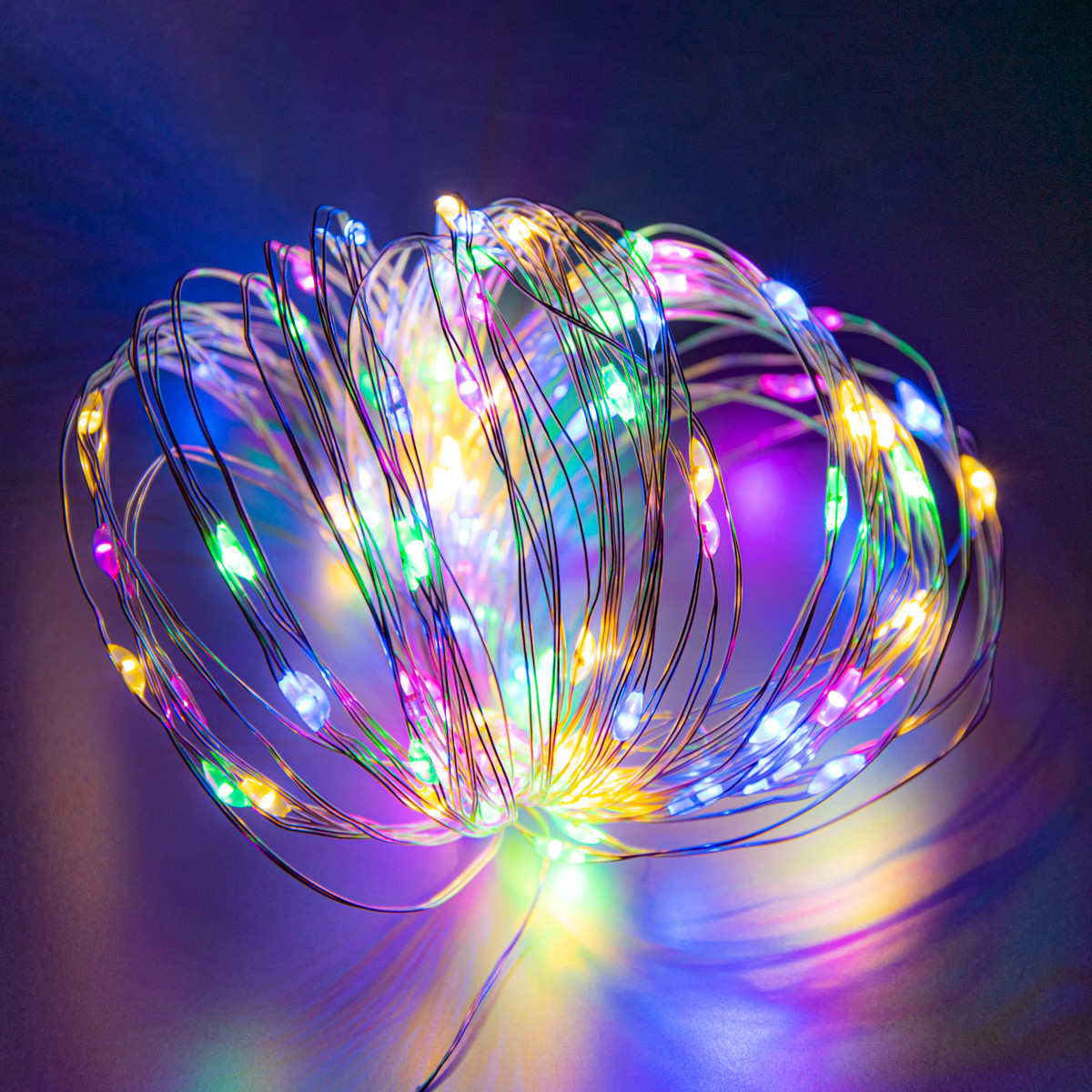 

Светодиодная гирлянда роса Саме То100 LED Copper 11.5м от сети Мультицветная
