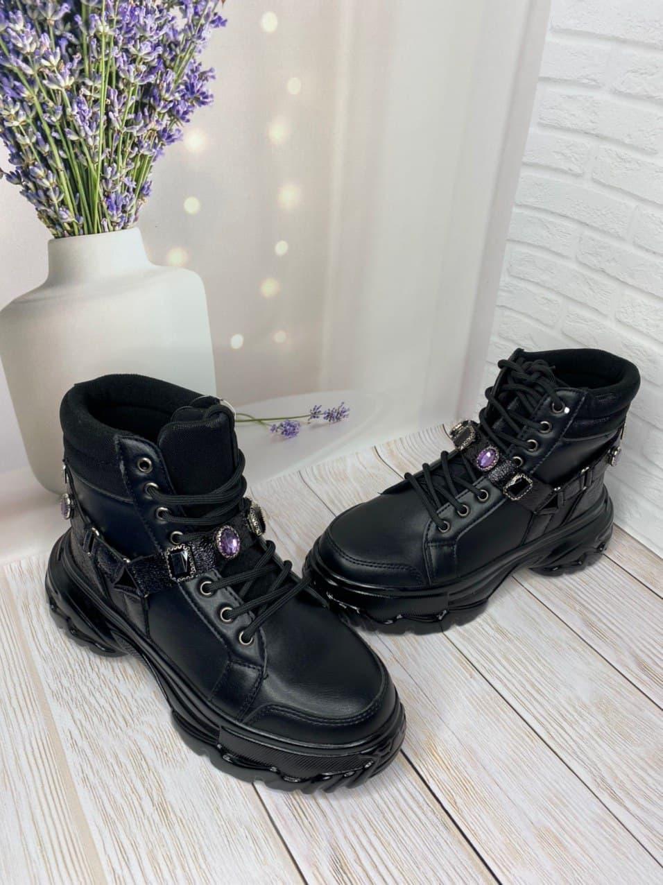 

Ботинки B&G С Стразами Swarovski BSK21-25/04 Размер 37 Black