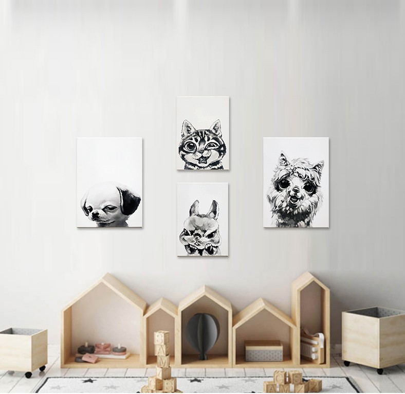 

Комплект из 3 постеров "Кот", "Альпака","Собака" Frames Posters Decor