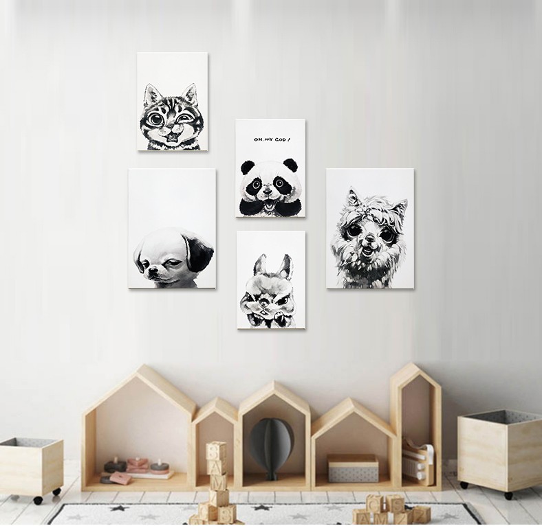 

Комплект из 3 постеров "Кот", "Альпака", "Панда Oh My God" Frames Posters Decor