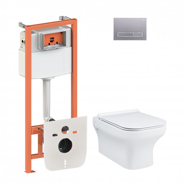 

Набор Qtap инсталляция 4 в 1 с панелью смыва Nest (QT0133M425 + QT0111M08382SAT) + унитаз с сиденьем Cardinal QT0433C660HW