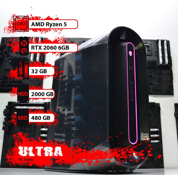 

Компьютер DELL Alienware Aurora R10 #06 Ryzen 5 5600x/32 GB/HDD 2 TB/SSD M.2 NVMe 500GB/GeForce RTX 2060 6GB