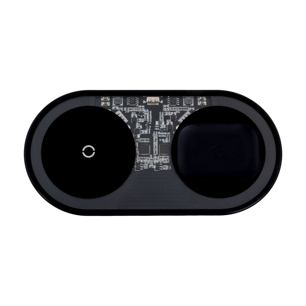 

Беспроводное зарядное устройство Baseus Simple 2in1 Pro Edition For Phones+Pod 15W WXJK-C Прозрачный, А02